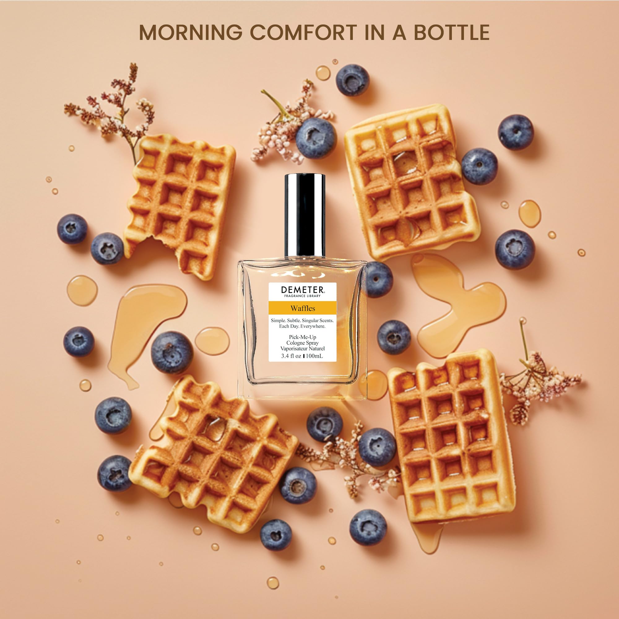 DEMETER Waffles 3.4 Oz Cologne Spray - Unisex Perfume for Women & Men | Fresh Gourmand Scent for Daily Wear, Date Night & Gift Giving