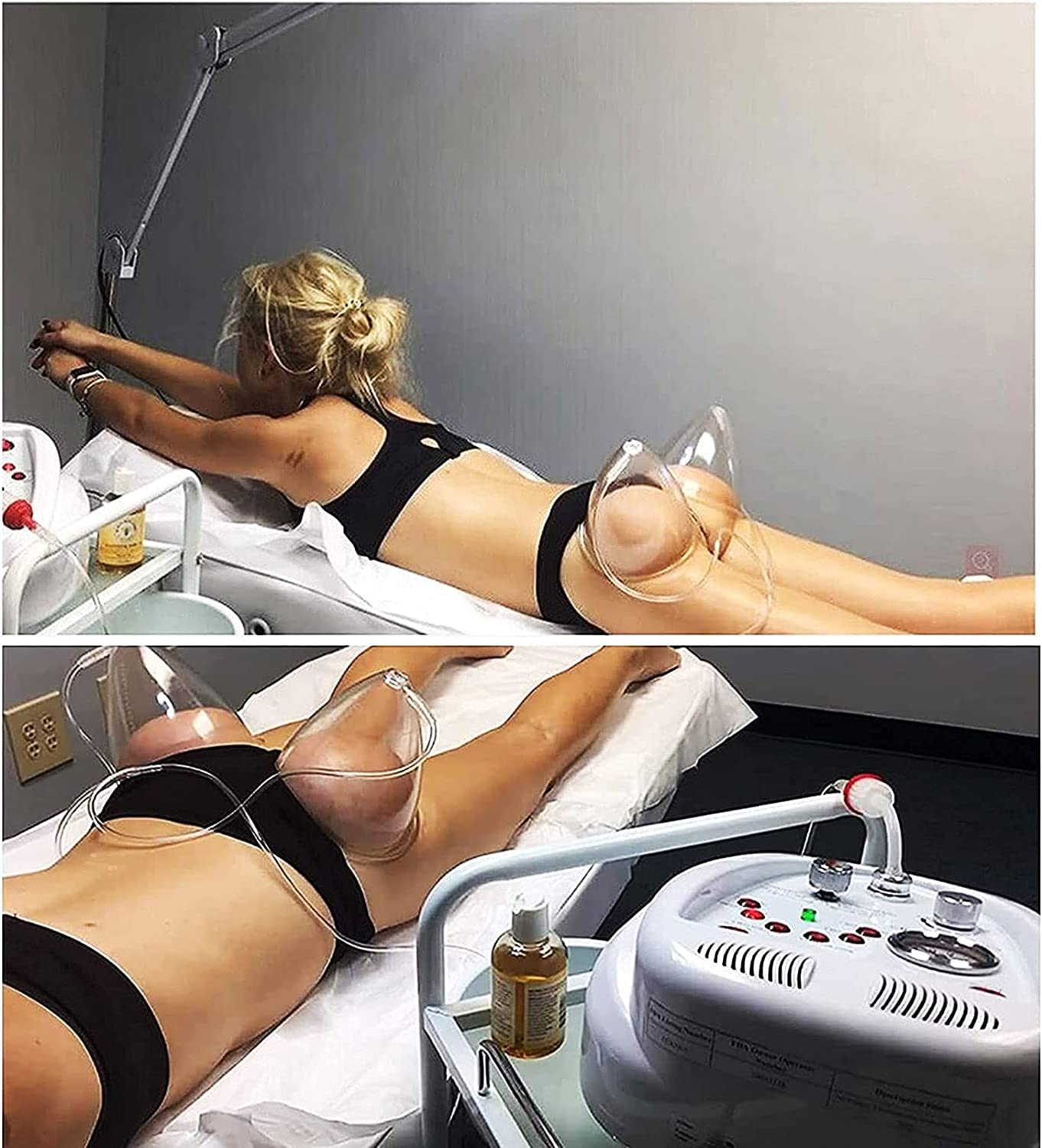 Premium XL Buttock Vacuum Cups 180ml - Professional Butt Lifting & Body Cupping Therapy Accessories for Home Spa, Massage, and Body Contouring