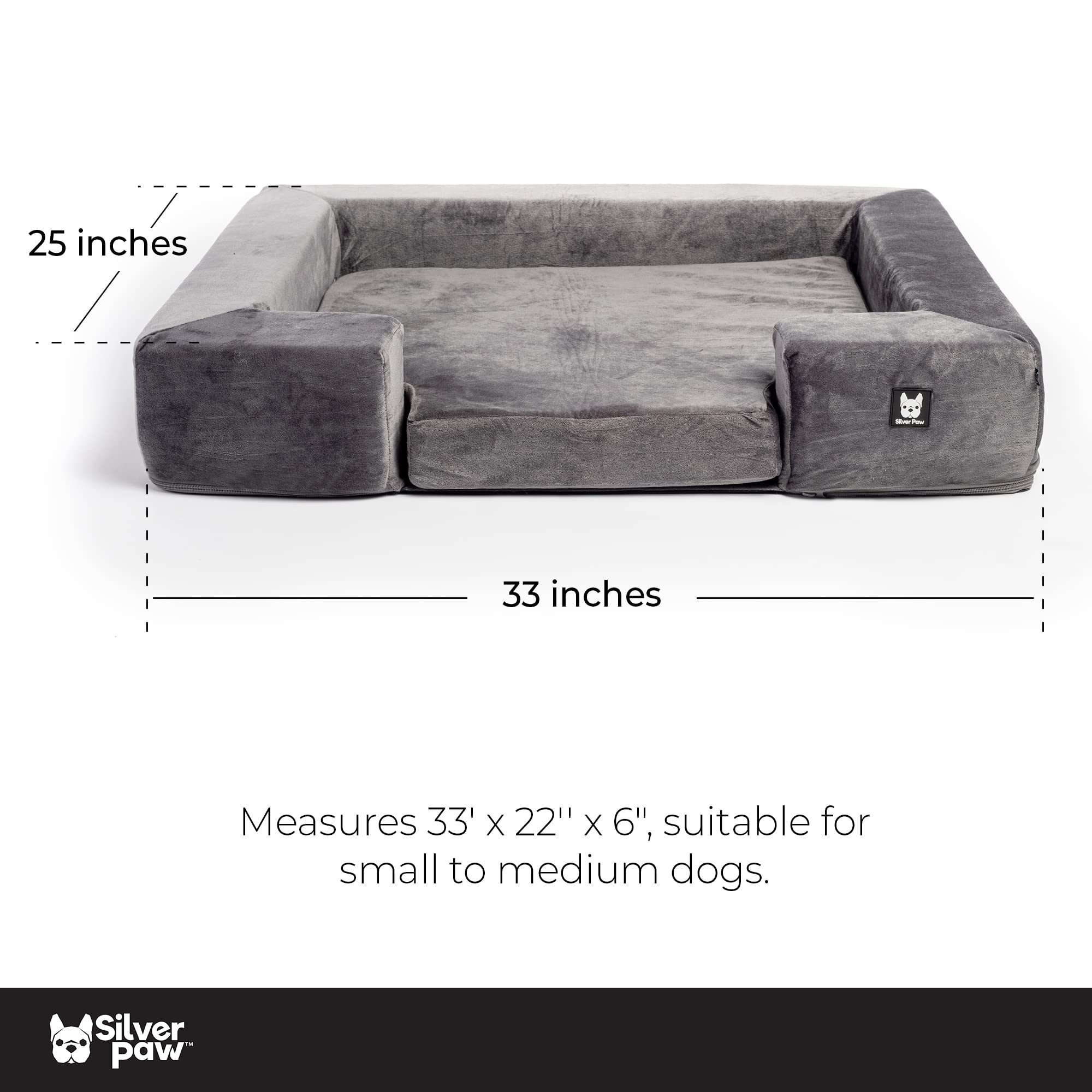 **Milo Dog Sofa Bed for Medium to Large Dogs – Washable Removable Cover, Plush Galaxy Velvet Fabric, Portable Duffle Bag – Perfect for Home, Travel & Crate Comfort**