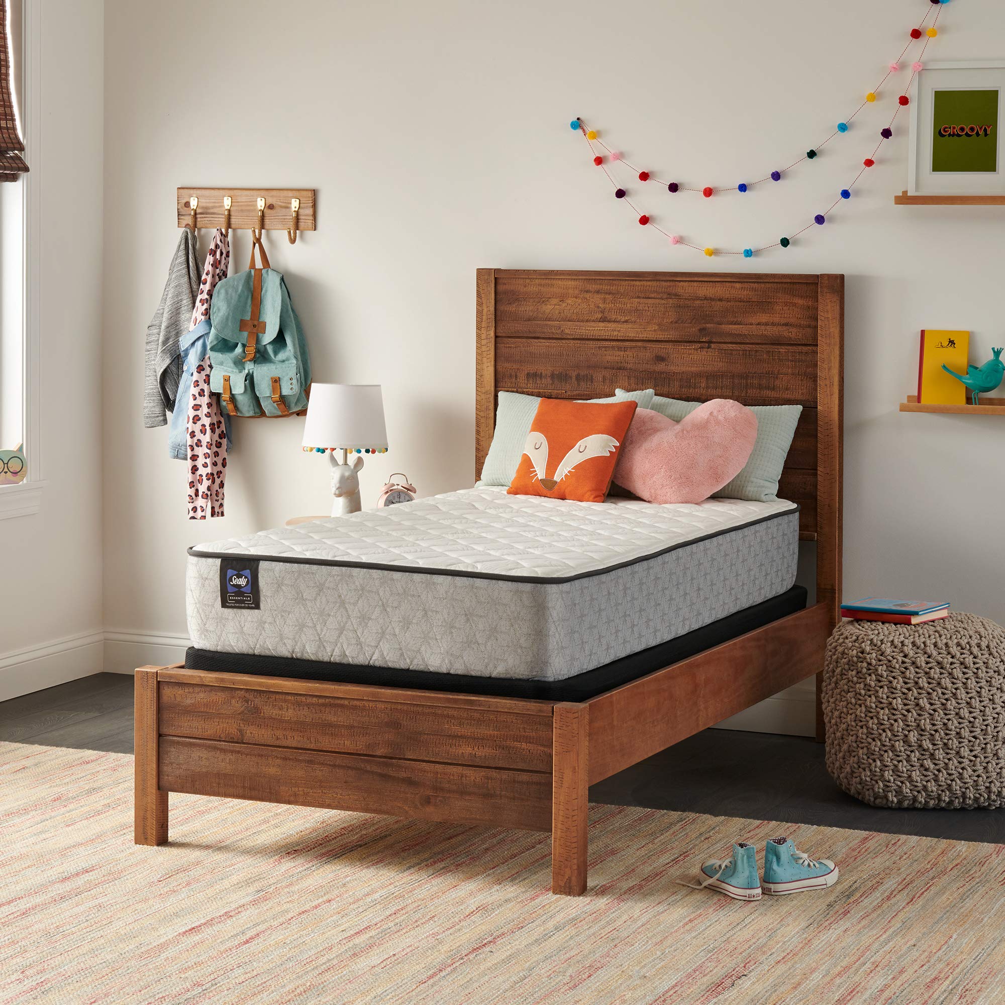 Sealy Essentials Soft Feel Twin Mattress - Comfortable Spring & Fall Support for Kids & Guest Rooms | Ideal for Dorms, Daybeds & Small Spaces