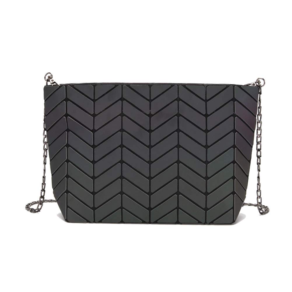 Luminous Geometric Backpack for Women - Reflective Holographic Tote Bag, Crossbody Purse & Fashion Handbag - Perfect for Work, Travel & Night Outings