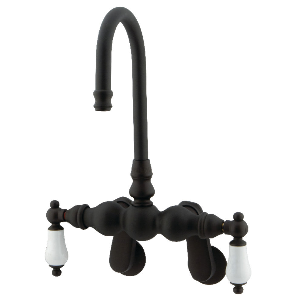 Kingston Brass CC83T5 Vintage Adjustable Wall Mount Tub Faucet - Classic Bathroom Fixture for Clawfoot & Freestanding Tubs - Perfect for Vintage & Farmhouse Style Bathrooms