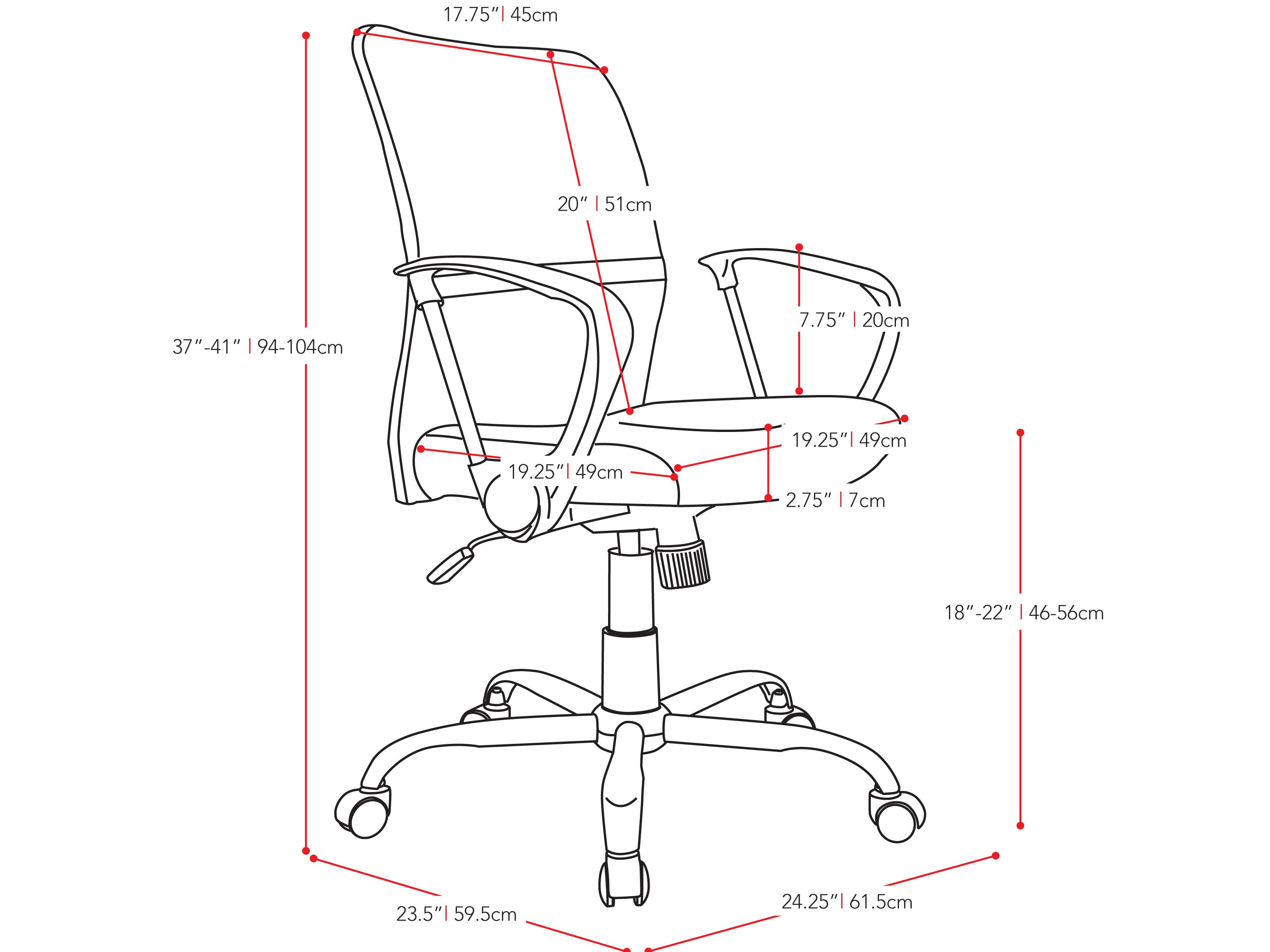 Ergonomic Lime Green Fabric Office Chair - Adjustable Height & Lumbar Support for Home & Workspace Comfort