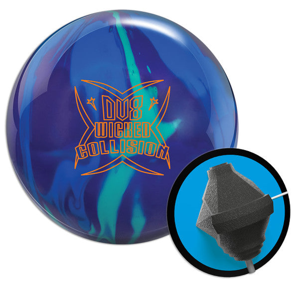 DV8 Wicked Collision Bowling Ball - High Performance Urethane Coverstock for Hook & Power | Perfect for League Play & Tournament Strikes