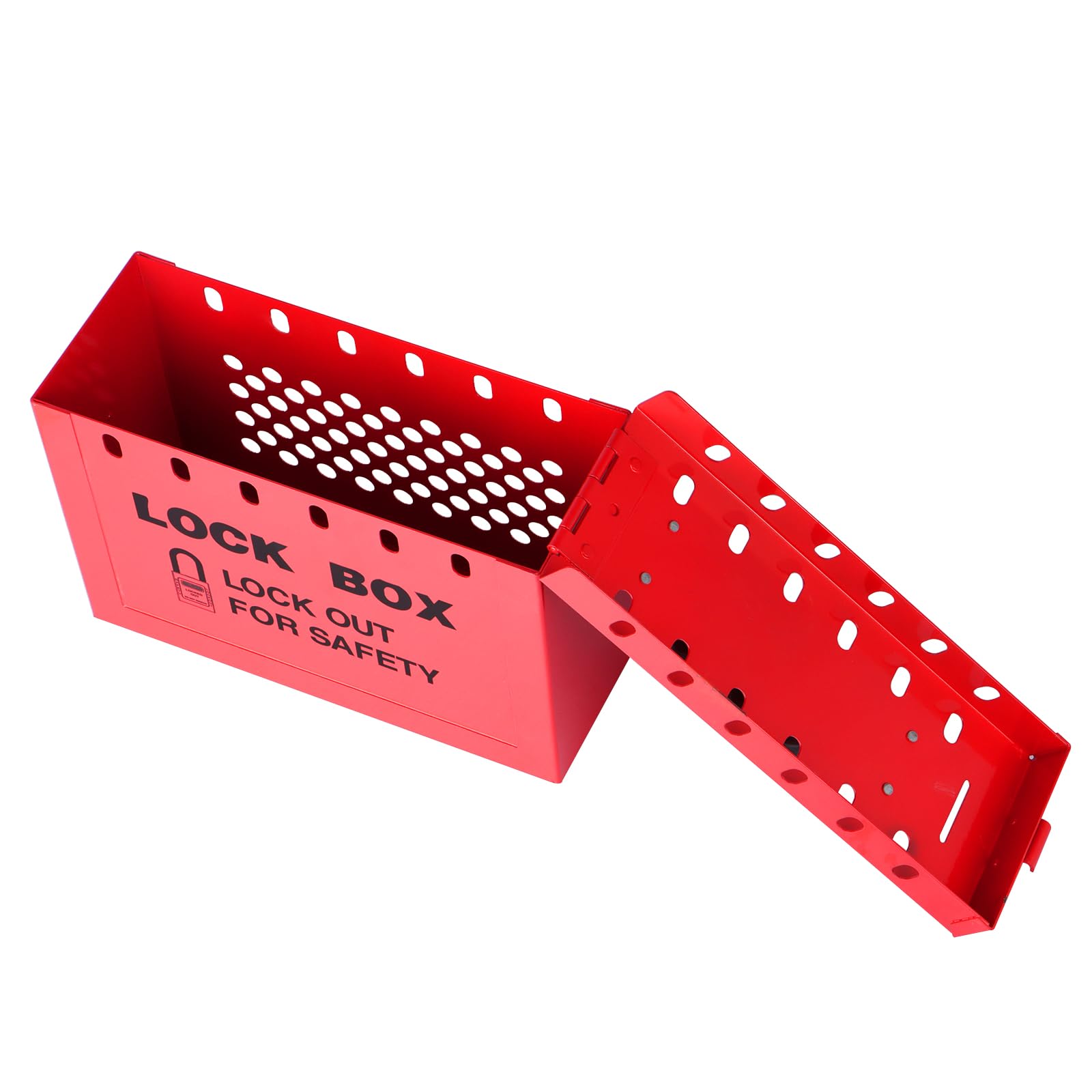 Portable Lockout Tagout (LOTO) Safety Kit - 12 Padlock Capacity, Heavy-Duty Red Group Lock Box (Pack of 3) - Ideal for Industrial Maintenance, Electrical Safety & OSHA Compliance