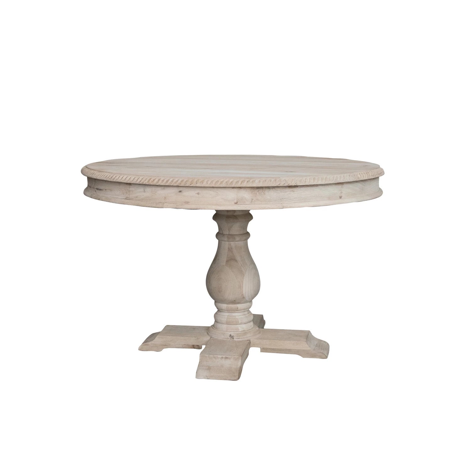 Villa 47 Round Dining Table - 47 Inch Modern Wooden Kitchen Table for 6 People | Perfect for Family Meals, Dinner Parties & Small Space Dining Rooms