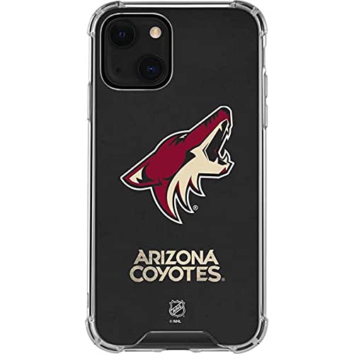 Official NHL Arizona Coyotes Distressed Design Clear Phone Case for iPhone 13 - Durable Scratch-Resistant Protection Case for Hockey Fans & Sports Enthusiasts - Perfect for Games, Travel & Everyday Use