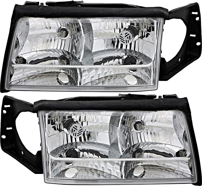 1997-1999 Cadillac Deville Replacement Headlights Set - Halogen Headlamp Assembly for Driver & Passenger Side - Perfect for Night Driving and Vehicle Restoration Projects