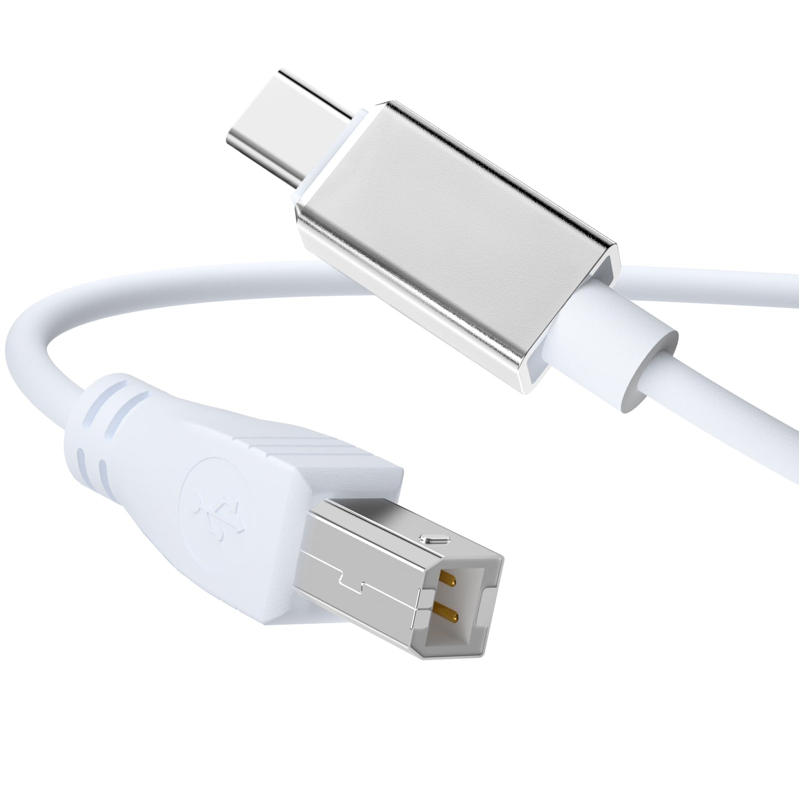 MeloAudio USB C MIDI Interface Adapter - Type C to USB 2.0 Converter for MIDI Controllers, Digital Pianos & Audio Interfaces | 6.6ft USB B to USB C Printer Cable Compatible with Samsung, MacBook, Windows Laptops | Perfect for Music Production, Home Studio Recording & Live Performances