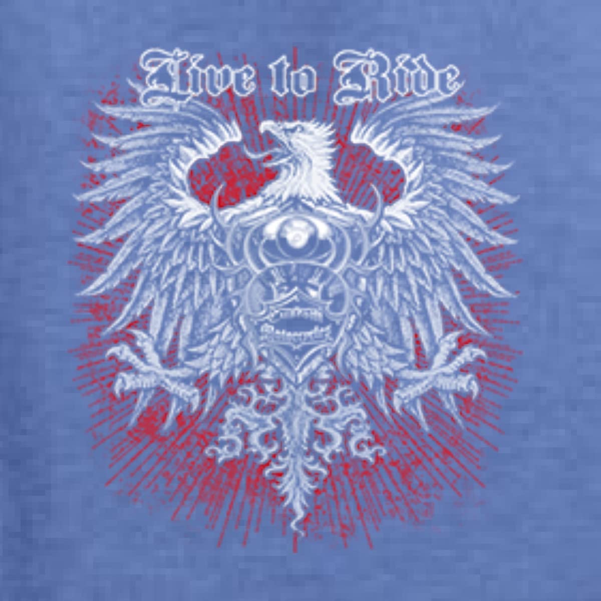 Live to Ride Motorcycle Club Graphic T-Shirt for Men - Biker Enthusiast Apparel - Perfect for Motorcycle Rides, Car Shows & Casual Wear