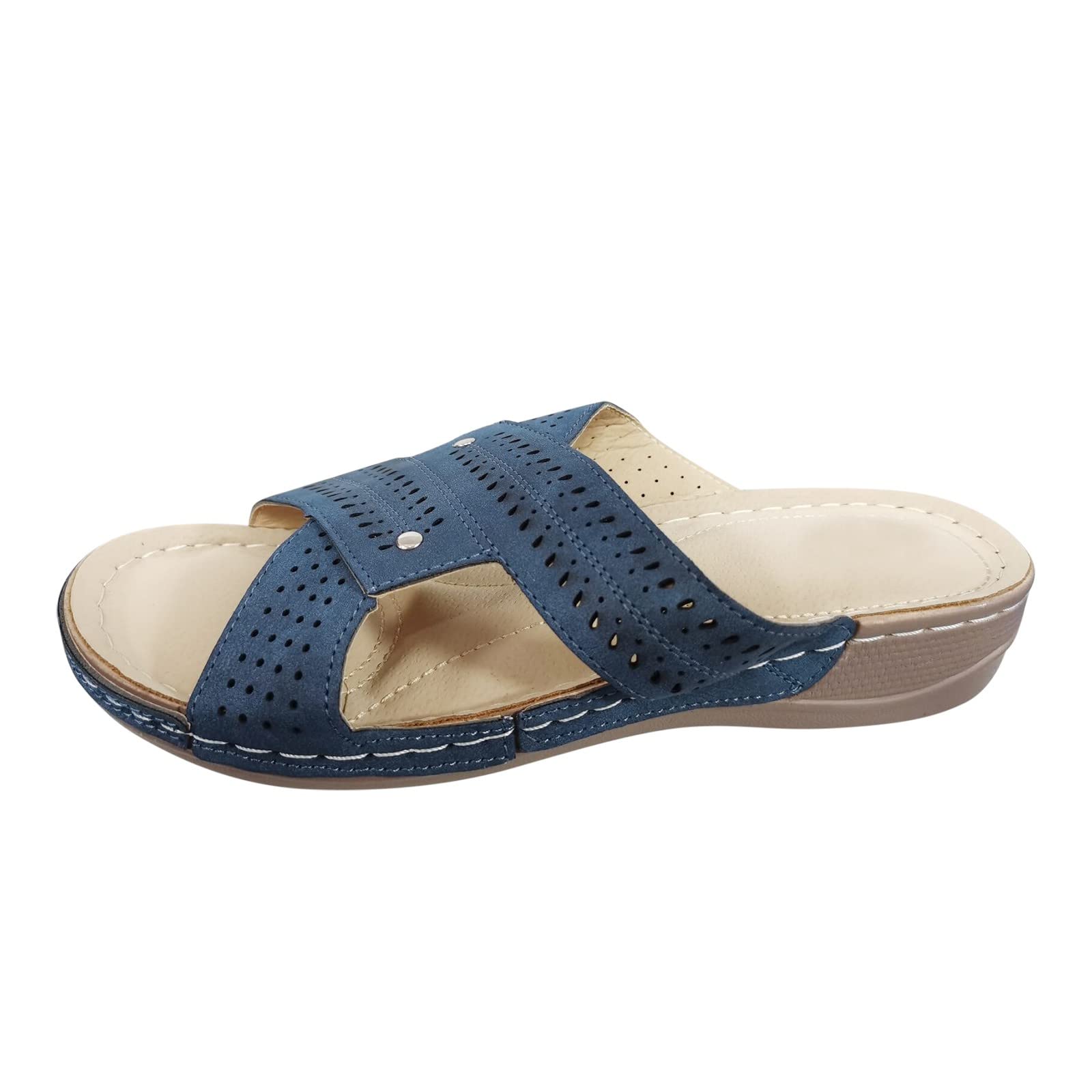 **Women's Fashion Platform Sandals – Casual & Dressy Strappy Flip Flops with Studs for Summer & Beach | Perfect for Vacations, Outings & Daily Wear**