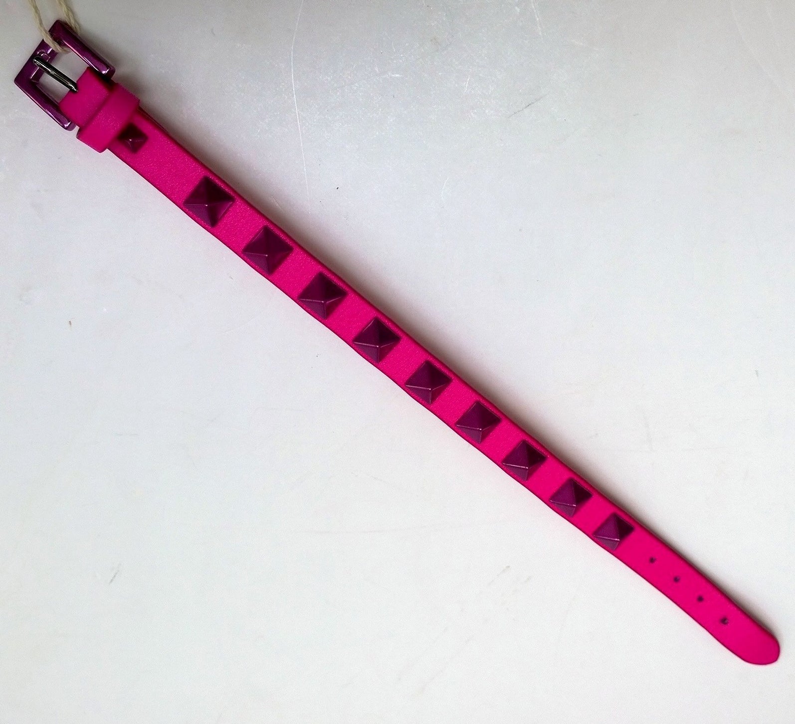 Valentino Garavani Pink PP Fuchsia Rockstud Leather Bracelet - Fashion Jewelry for Women | Perfect for Parties, Date Nights & Special Occasions