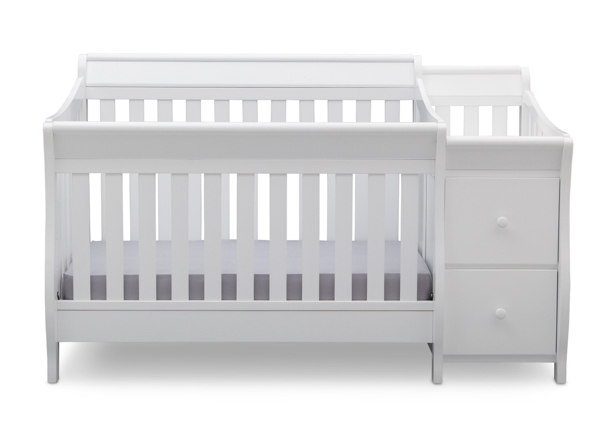 Bridgeport 3-in-1 Convertible Baby Crib with Changing Table - Nursery Furniture Set for Newborns & Toddlers - Perfect for Small Spaces & Modern Nurseries