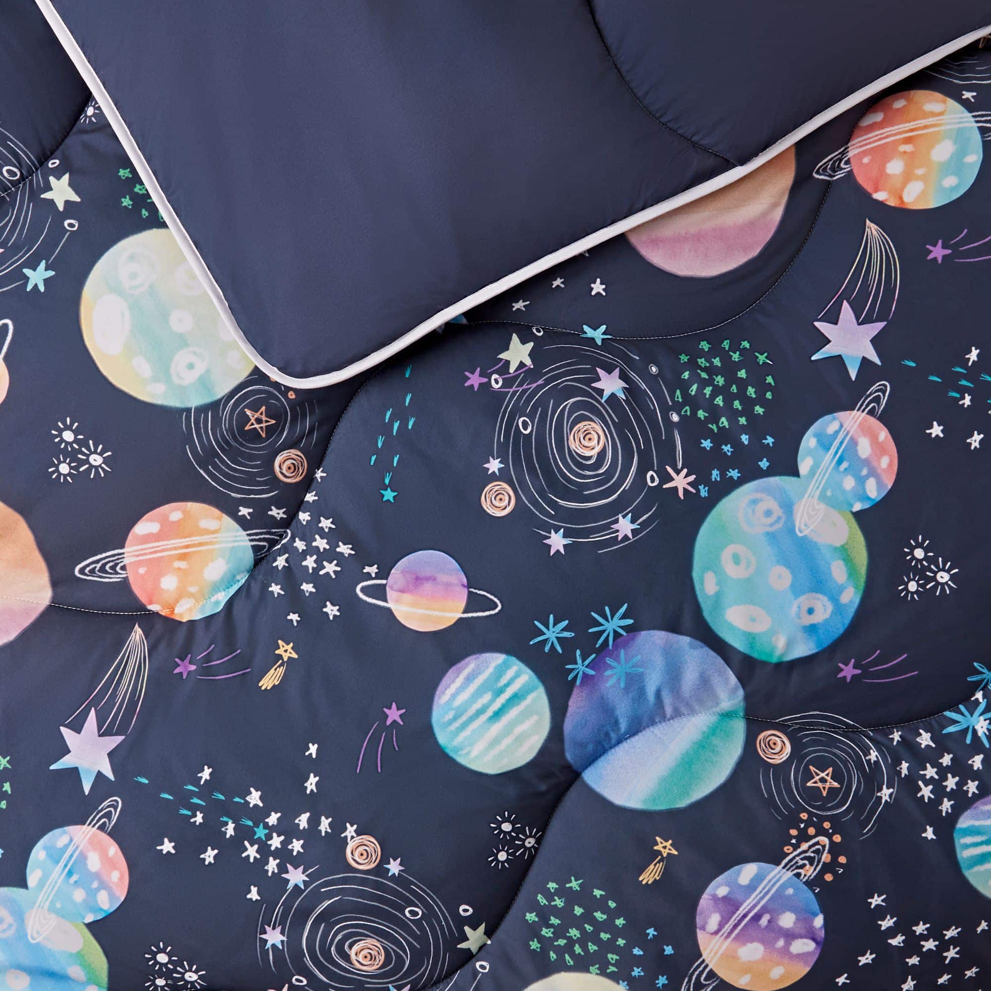 Night Lark Kids Coverless Duvet Set - Space Adventure Galaxy Theme Twin/Full Size Soft Hypoallergenic Bedding for Boys & Girls - Perfect for Kids' Bedrooms, Sleepovers & Space-Themed Decor