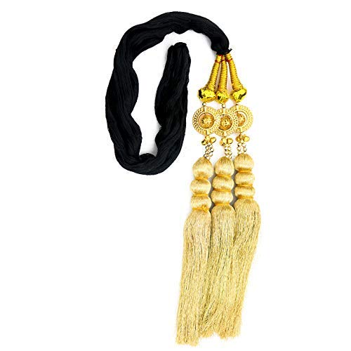 Rapidsflow® Golden Hair Parandi Choti for Women & Girls - Long Braid Hair Accessories for Weddings, Parties & Festivals