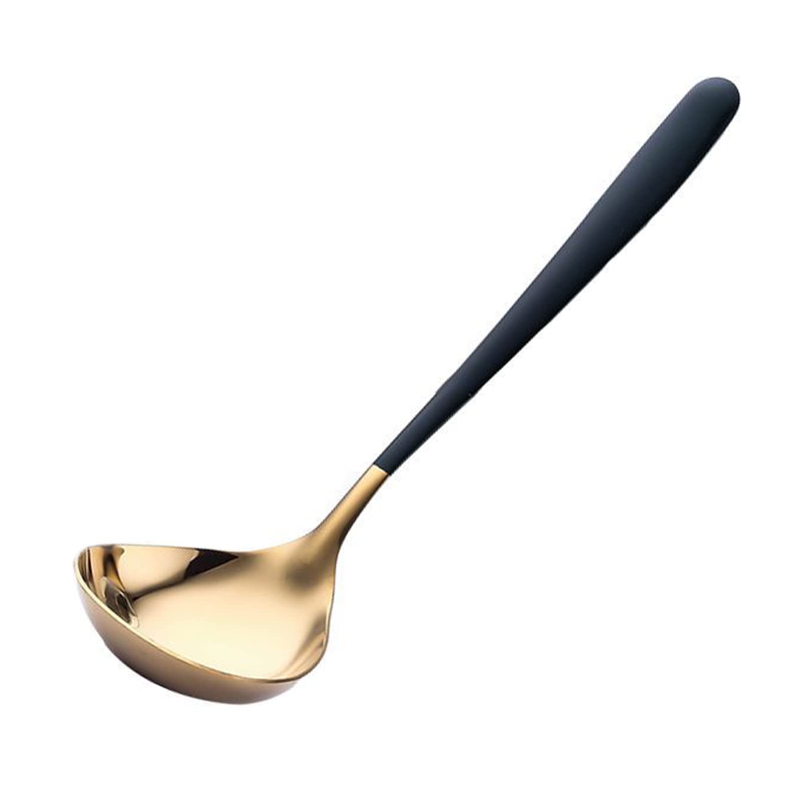 BPA-Free Deep Head Soup Ladle - Thickened Stainless Steel Stirring Spoon for Kitchen & Cooking - Perfect for Serving Soups, Stews, and Sauces