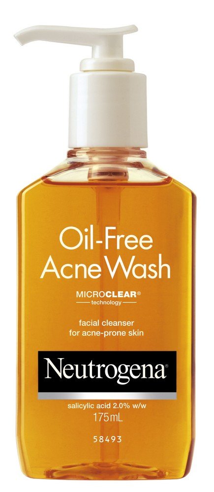 Neutrogena Oil-Free Acne Face Wash for Oily & Acne-Prone Skin - 6 fl oz (175ml) - Gentle Daily Cleanser with Salicylic Acid - Perfect for Morning & Night Skincare Routine