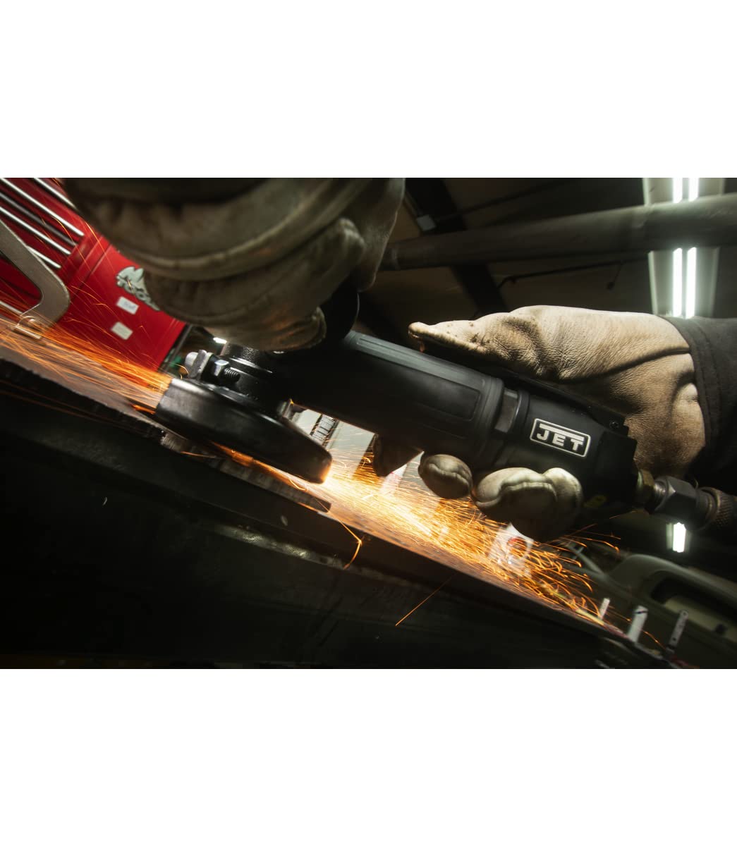 JET 5-Inch Industrial Angle Grinder 12000 RPM Heavy Duty Metal Grinding & Cutting Tool (JAT-465) - Perfect for Metalworking, Construction & DIY Projects