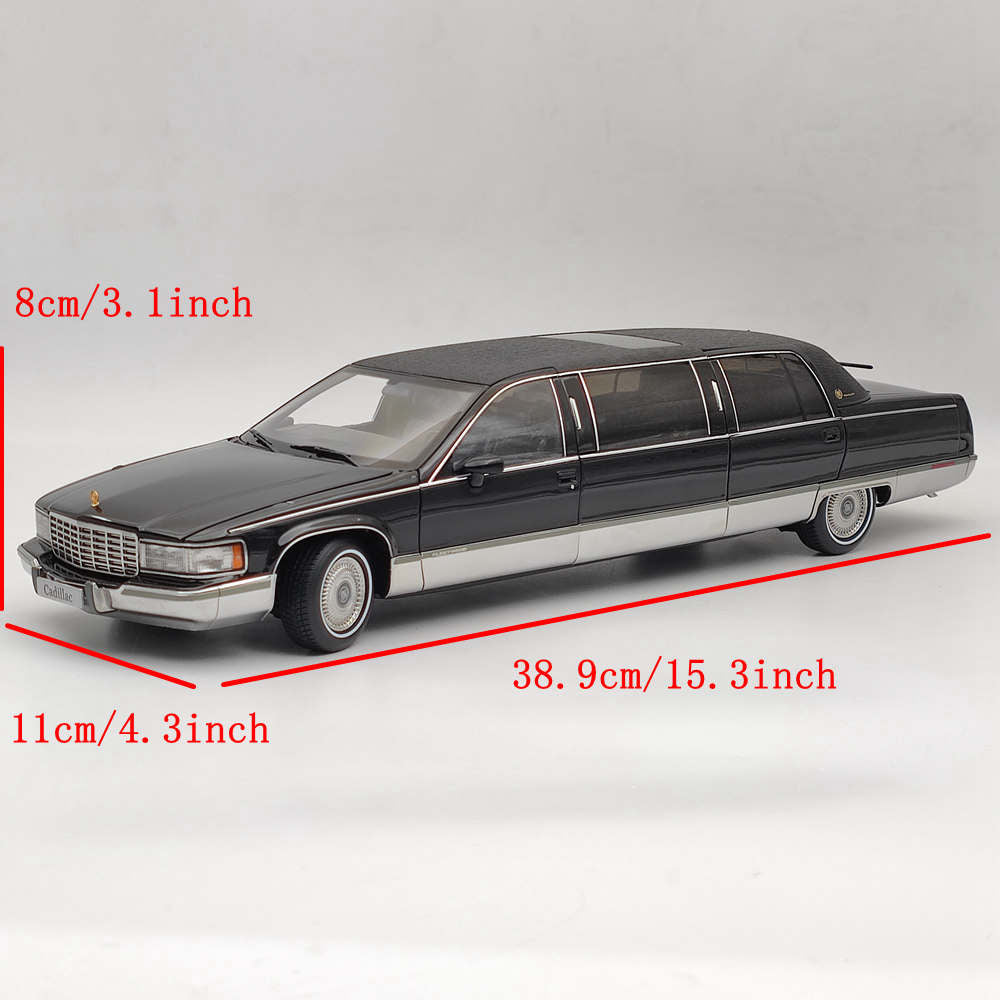 1:18 Scale Cadillac Fleetwood Long Wheelbase Diecast Model Car - Gold Logo Limited Edition (Only 99 Pieces) - Collectible Toy Car Gift for Adults & Car Enthusiasts - Perfect for Display, Collection and Special Occasion Gifts