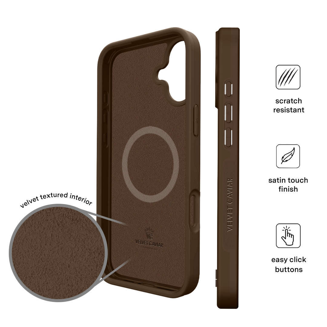Premium Espresso Brown iPhone Case - Slim Protective Cover with Shock Absorption for iPhone [Model] | Perfect for Everyday Use, Travel & Outdoor Activities