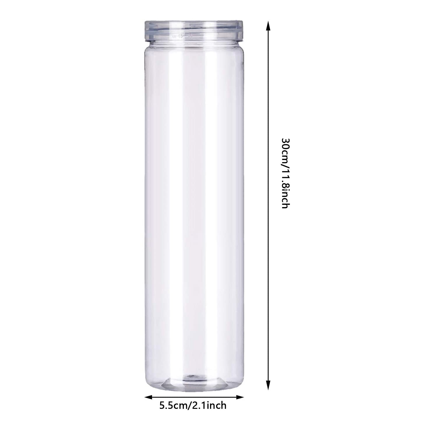 6-Piece Clear Spaghetti Pasta Storage Containers with Airtight Lids - Tall Pantry Organizers for Noodles, Flour, Cereal, Sugar & Beans - Perfect for Kitchen Organization & Bulk Food Storage