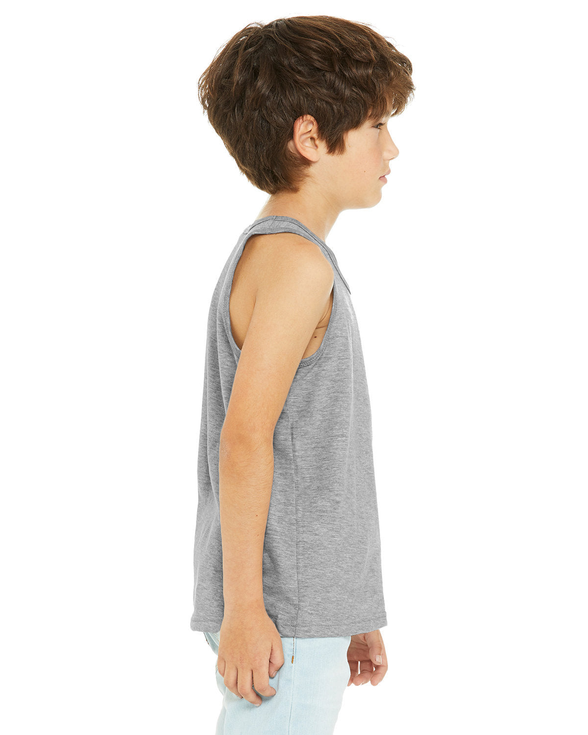 Bella + Canvas 3480YCV Youth Heather CVC Tank Top - Soft Comfortable Breathable Fabric for Kids - Perfect for Summer, Sports, and Casual Wear