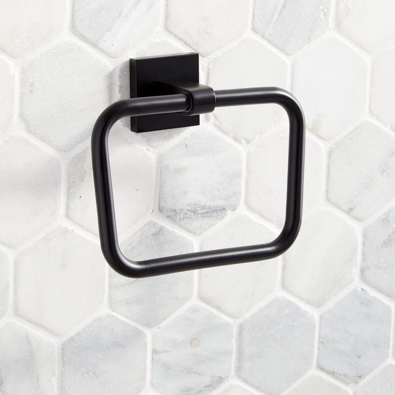 Signature Hardware 448343 Hibiscus Towel Ring - Polished Chrome Bathroom Accessory for Modern & Traditional Decor - Perfect for Bathrooms, Powder Rooms & Spa Settings