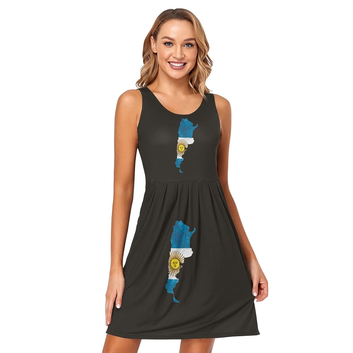 Women's Sleeveless Summer Beach Dress - Casual Sun Dress with Pockets | Perfect for Vacations, Pool Parties & Tropical Getaways