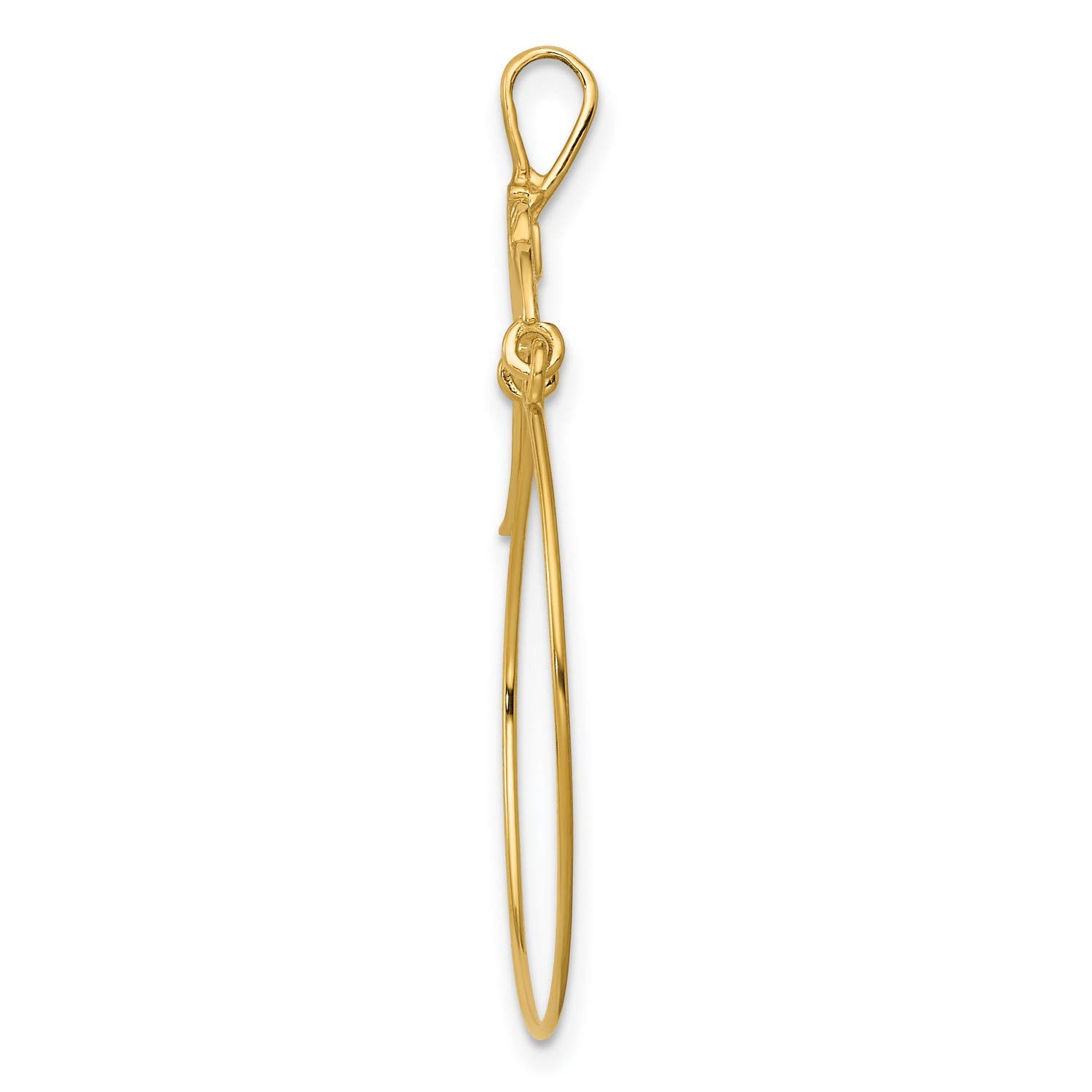 14K Yellow Gold Butterfly and Floral Charm Holder - 35mm x 20mm Elegant Jewelry for Necklaces, Bracelets & DIY Crafting