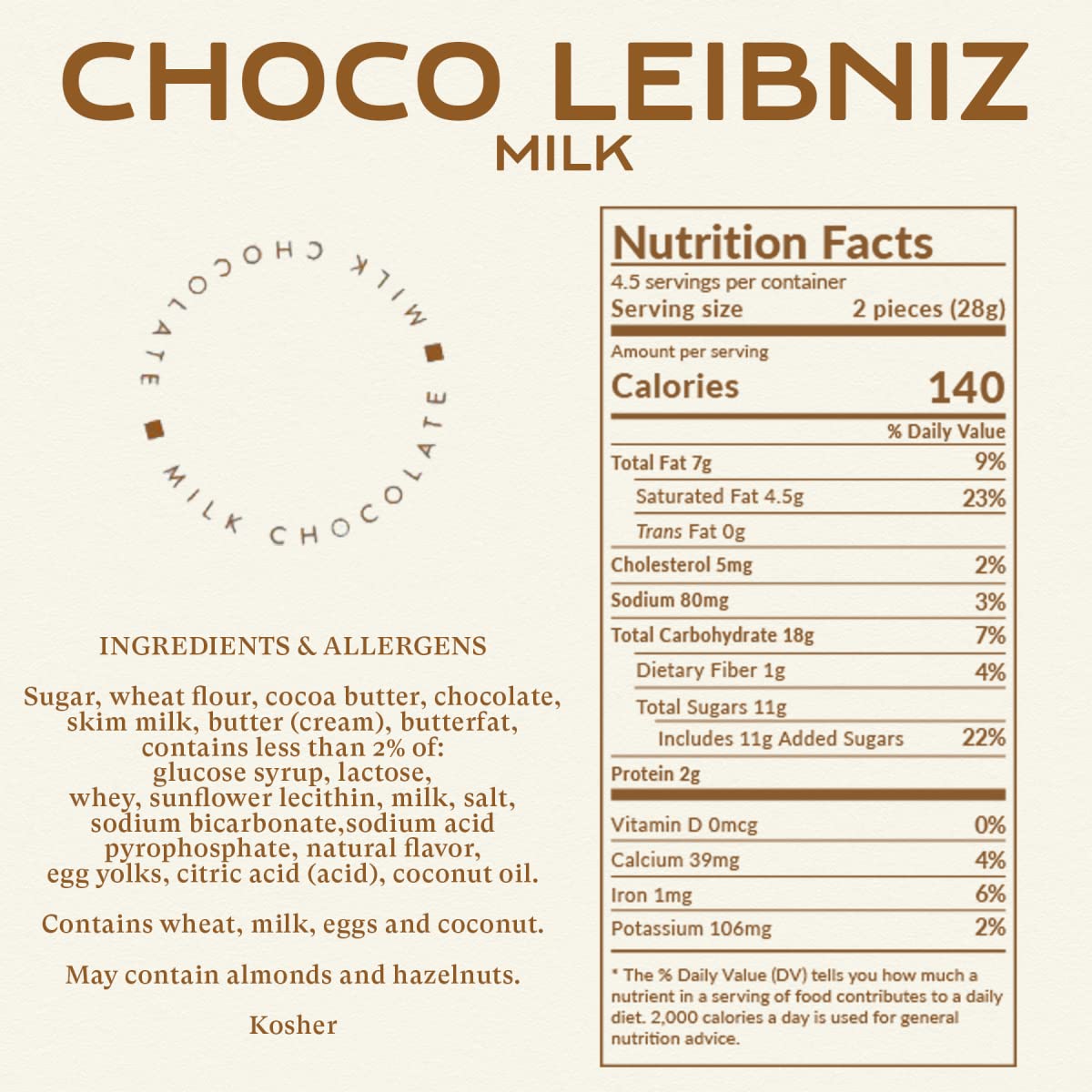 Bahlsen Choco Leibniz Milk Chocolate Cookies (3 Pack) - German Butter Biscuits with Thick Chocolate Layer - 4.4 oz per Box - Perfect for Tea Time, Gifts & Snacking