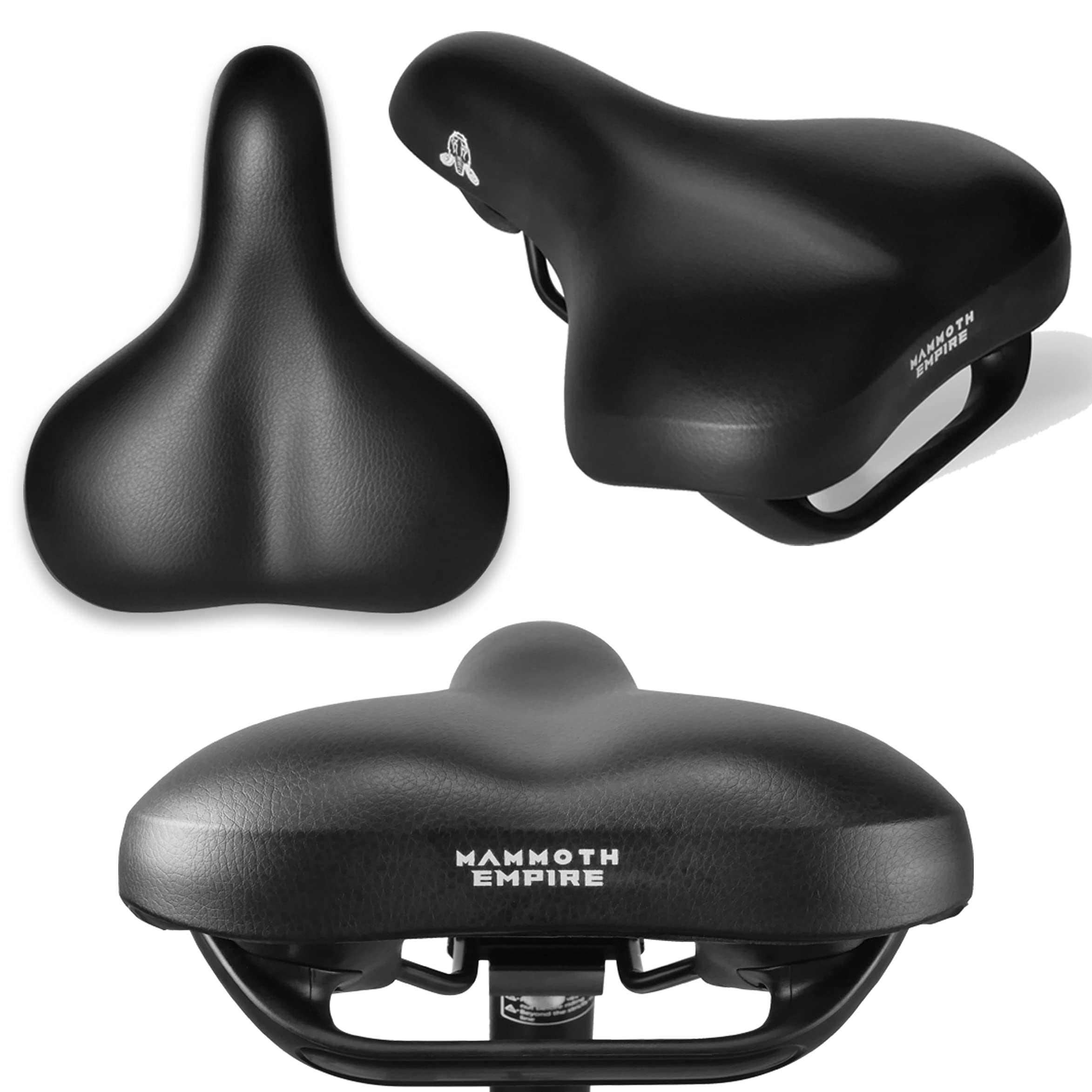 Comfortable Wide Bike Seat for Women & Men - Padded Mountain & Road Bike Saddle - Perfect for MTB, Cycling, Commuting & Long Rides