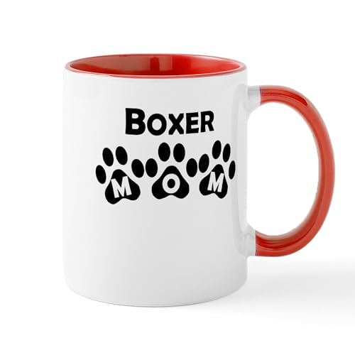 White/Red Inside - Boxer Mom Mugs
