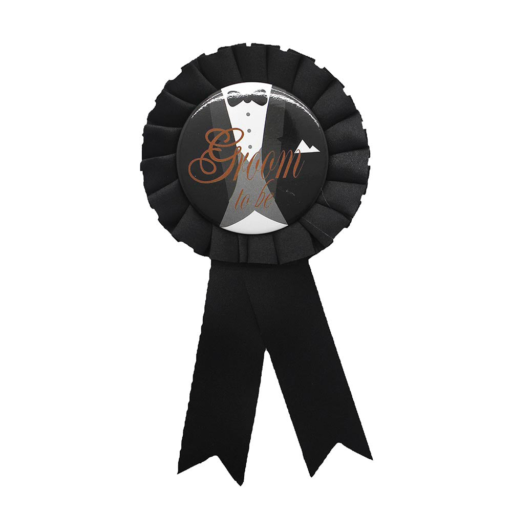 Groom To Be Ribbon Badge - Wedding Party Accessories for Groomsmen, Best Man & Bridegroom - Perfect for Bachelor Parties, Rehearsal Dinners & Wedding Ceremonies