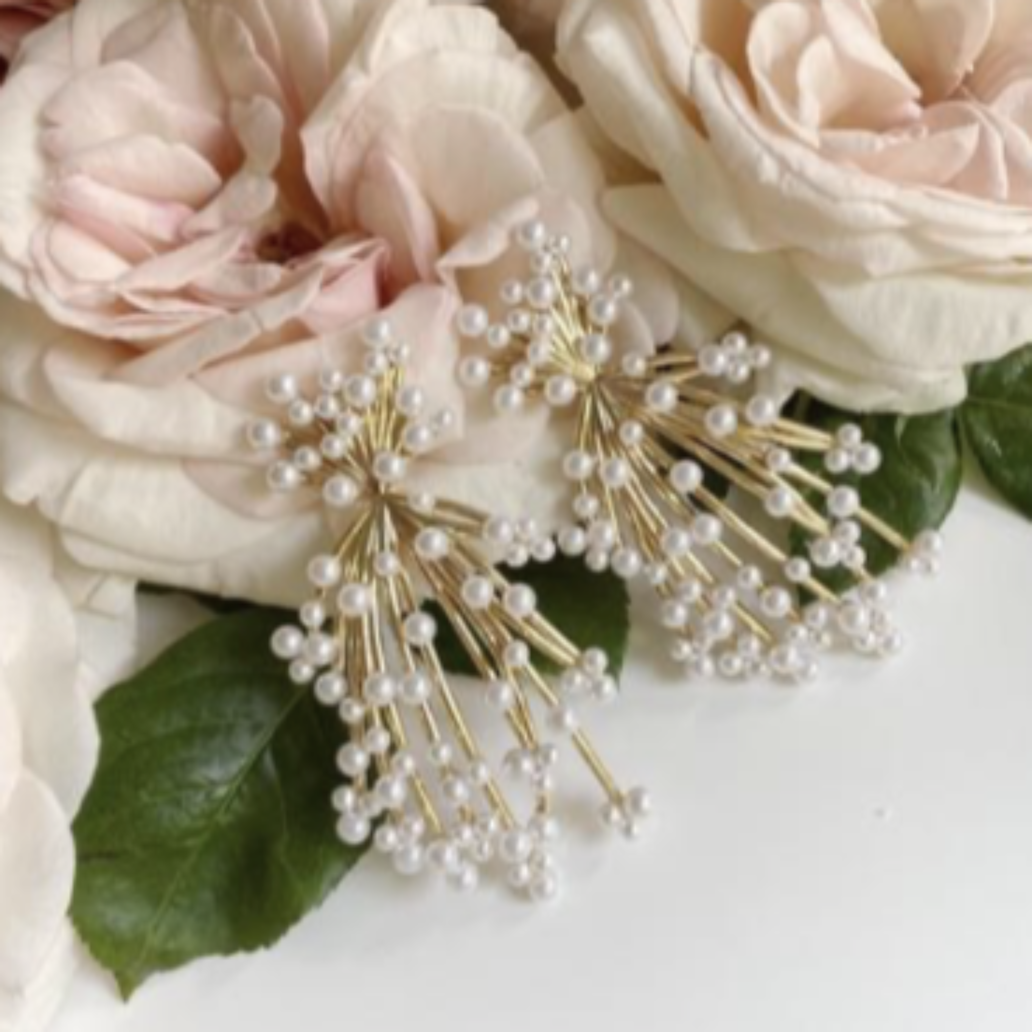 Baby’s Breath Flower Earrings - Delicate Floral Studs for Women, Dainty Gold or Silver Jewelry Gift for Her - Perfect for Weddings, Date Nights & Everyday Wear