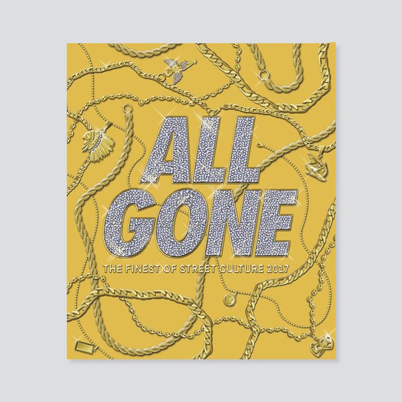 ALL GONE Book 2017 Limited Edition Gold - Rare Streetwear & Sneaker Culture Collector's Item - Perfect for Sneakerheads, Fashion Enthusiasts, and Urban Culture Collectors
