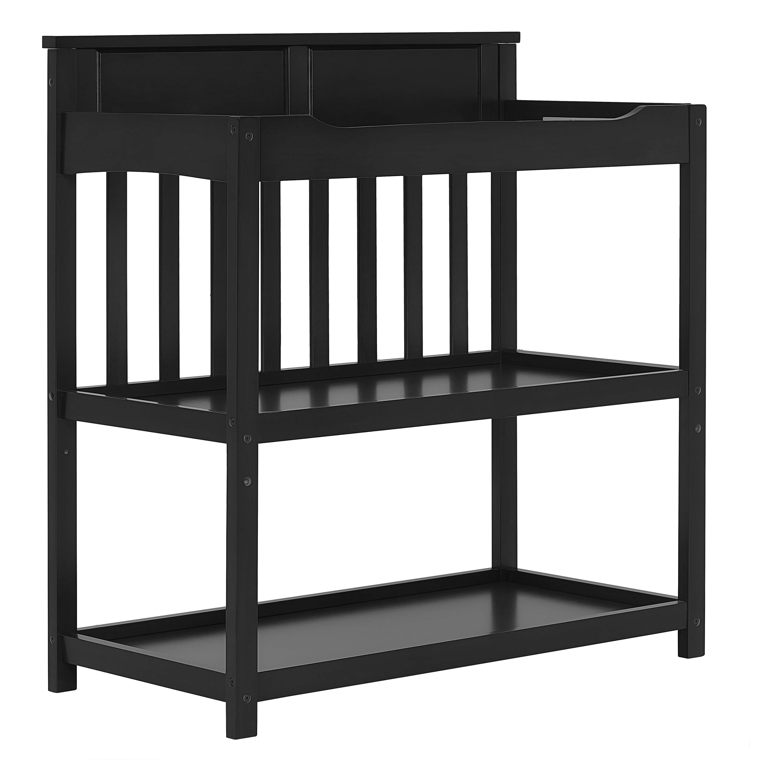 Dream On Me Zoey 3-in-1 Convertible Baby Changing Table - Nursery Dresser & Storage Unit, Black | Perfect for Small Spaces & Baby Room Organization