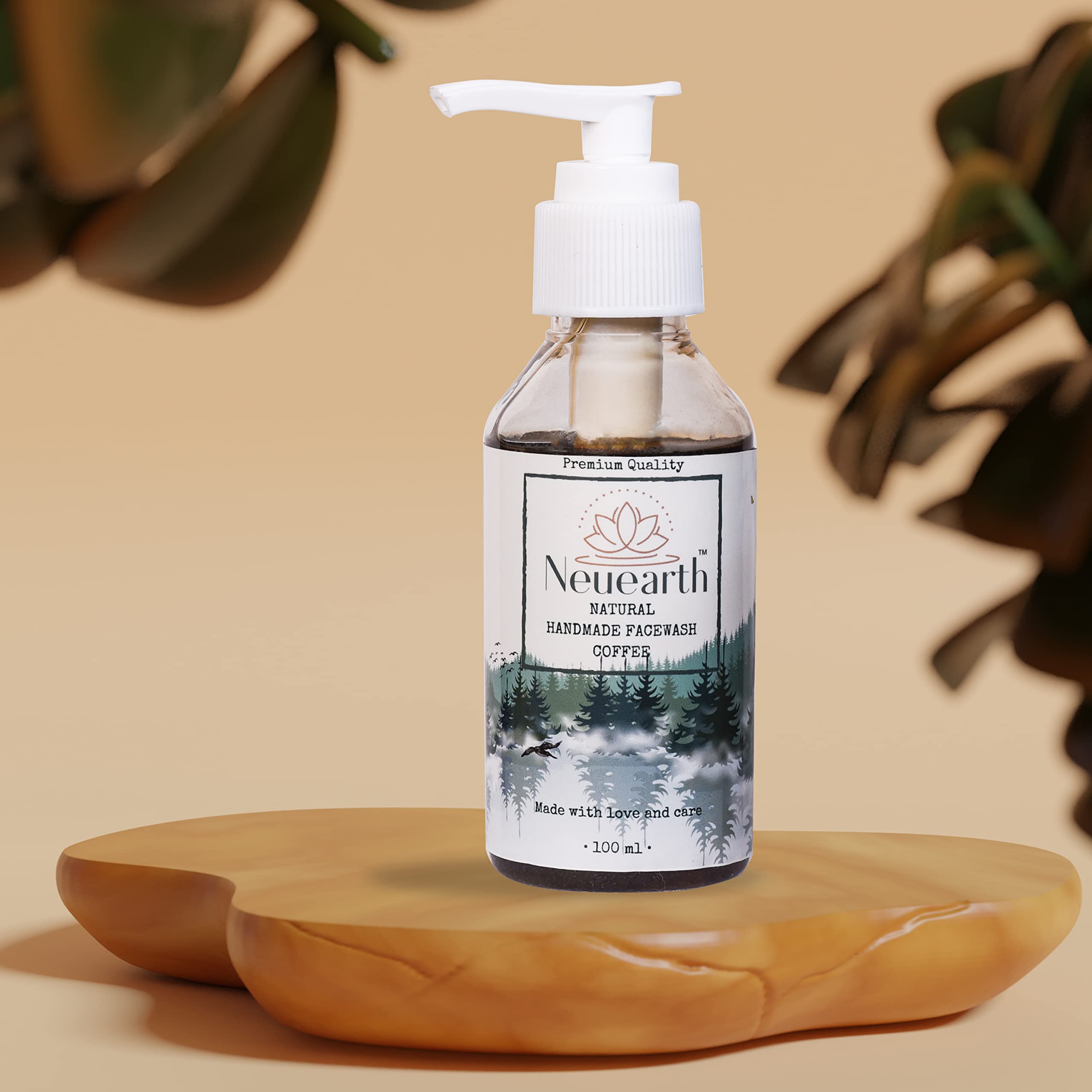 Organic Handmade Coffee Face Wash - Natural Exfoliating & Brightening Facial Cleanser for Acne & Blackheads - Perfect for Morning Skincare Routine & Sensitive Skin Care