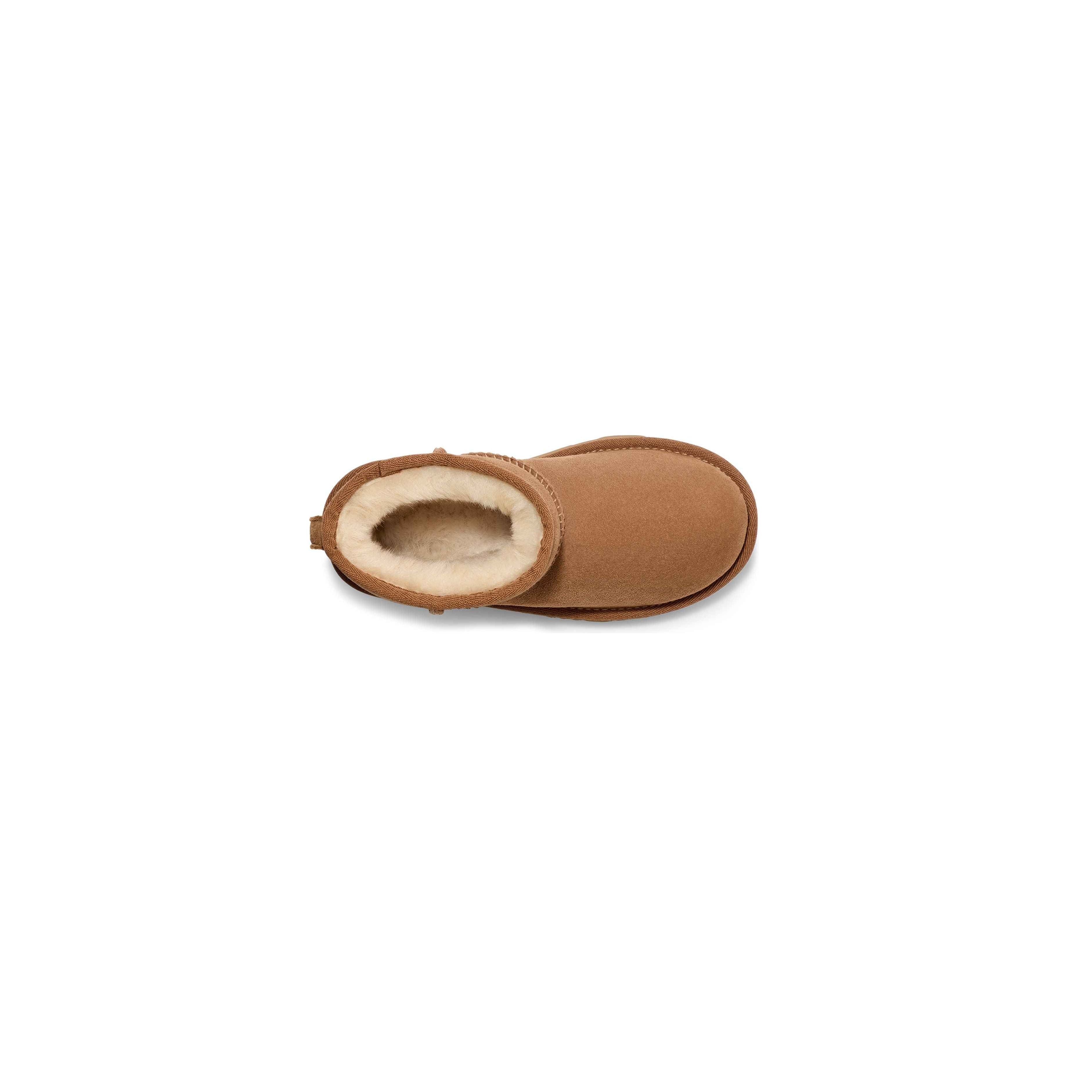 UGG Kid's Classic II Mini Boots - Chestnut Brown Suede Winter Boots for Girls & Boys | Warm & Cozy Snow Boots for Kids Outdoor Play & School