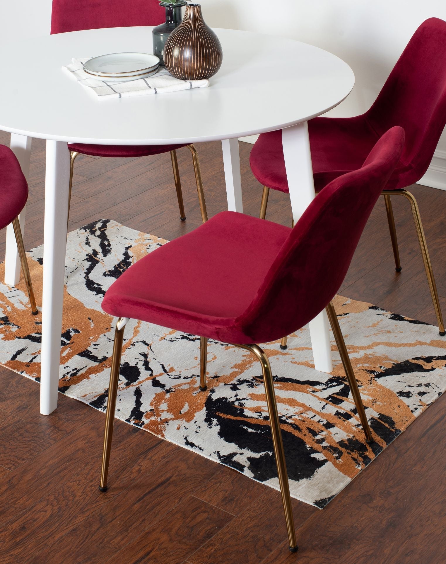 Roundhill Furniture Aufurr 3-Piece Modern Dining Set - 36