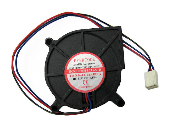Evercool 60x60x15mm Dual Ball Bearing Blower Fan - High Performance Cooling for PC, Laptop & Electronics - EC6015H12BA B - Perfect for Gaming Rigs, Servers & Workstations