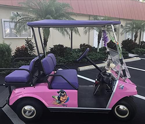 Club Car Pre 2000 Staple-On Golf Cart Seat Cover Set with Matching Rear Facing Cover - 30 Solid Color Options | Custom Handmade Golf Cart Seat Covers by Up To Par Covers | Perfect for Golf Course Rides, Neighborhood Cruising & Outdoor Events