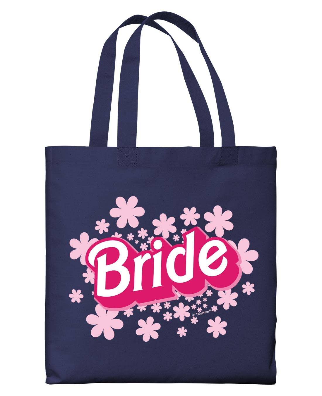 Vintage Doll Style Bride & Bridesmaid Tote Bag - Cute Canvas Wedding Party Gift for Bride Tribe, Bachelorette, Bridal Shower & Girls' Night Out