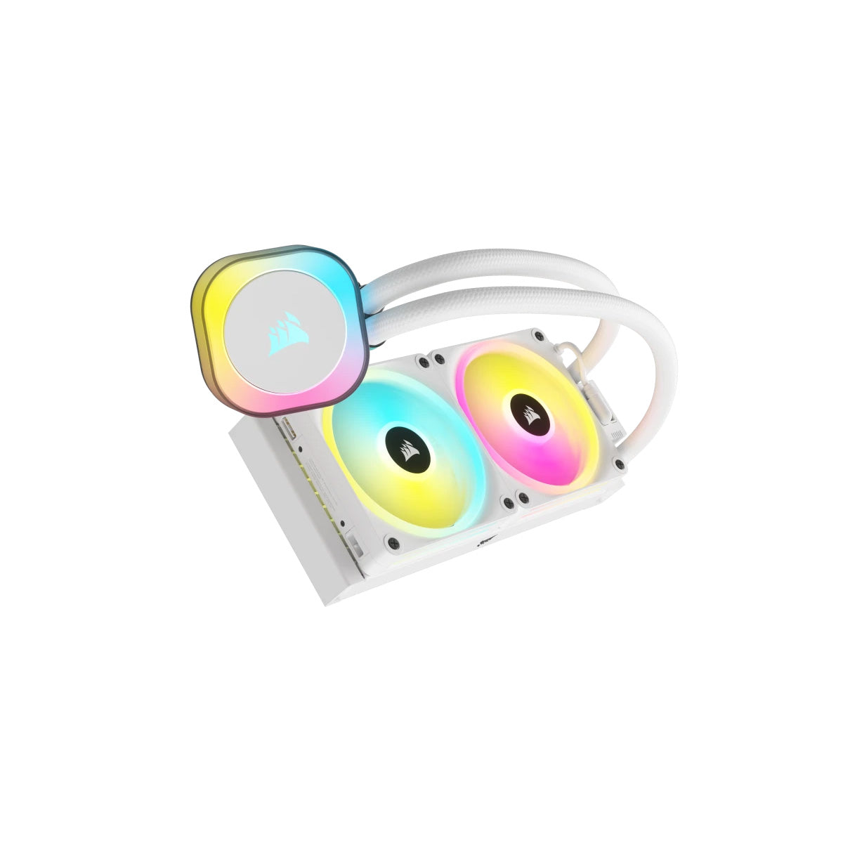 Corsair iCUE LINK H100i RGB White 240mm AIO Liquid CPU Cooler - High Performance Water Cooling System for Gaming PC & Workstation - Perfect for Overclocking and Silent Operation