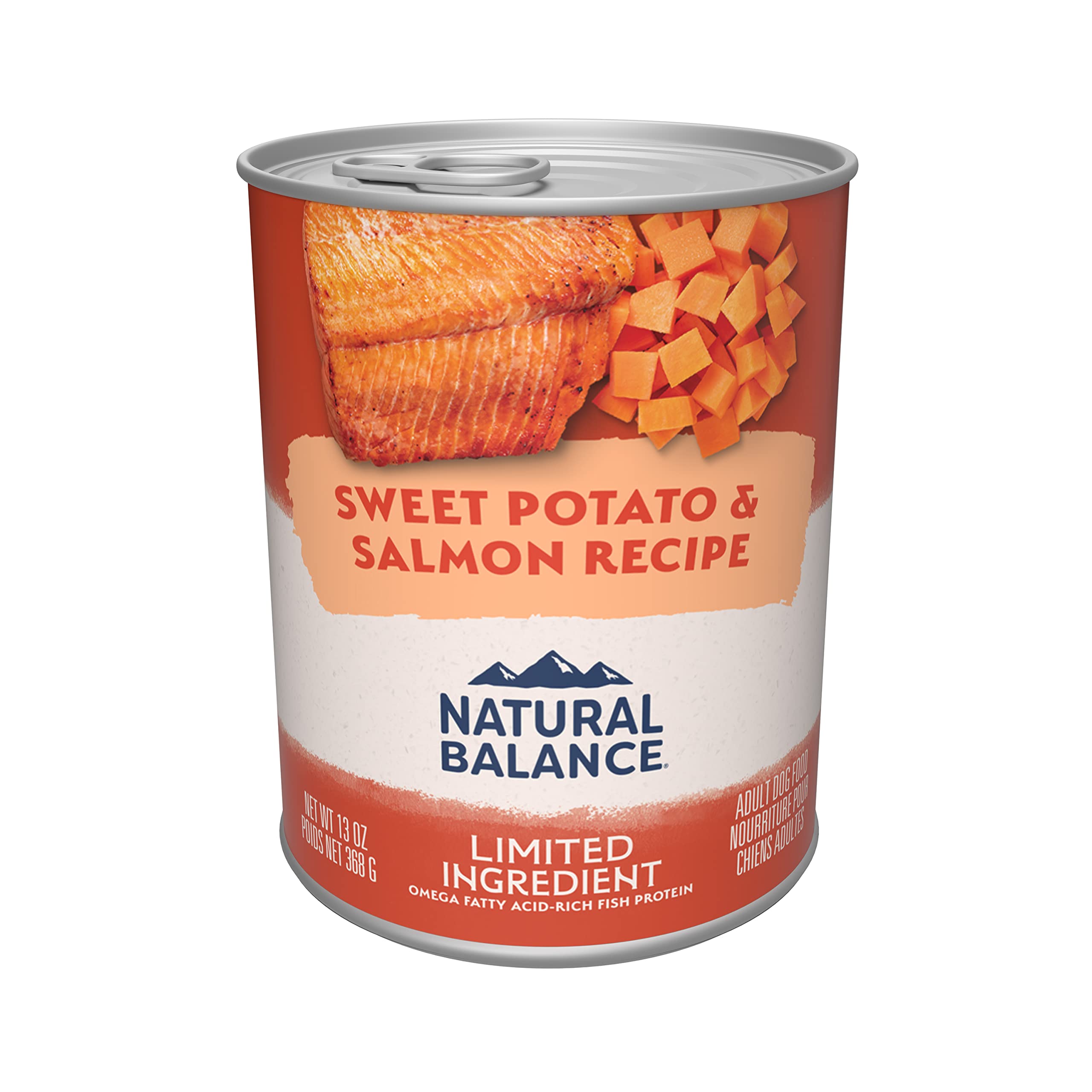 Natural Balance Limited Ingredient Diet Sweet Potato & Fish Grain-Free Wet Canned Dog Food for Adult Dogs - 13oz Can (Pack of 12) - Perfect for Sensitive Stomachs & Allergies Relief