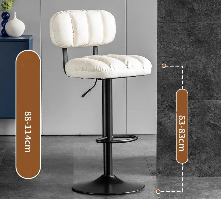 AA Design Modern Dining High Counter Bar Stool - Adjustable Height Kitchen Island Stool for Breakfast Nook, Bar, Restaurant & Home Decor