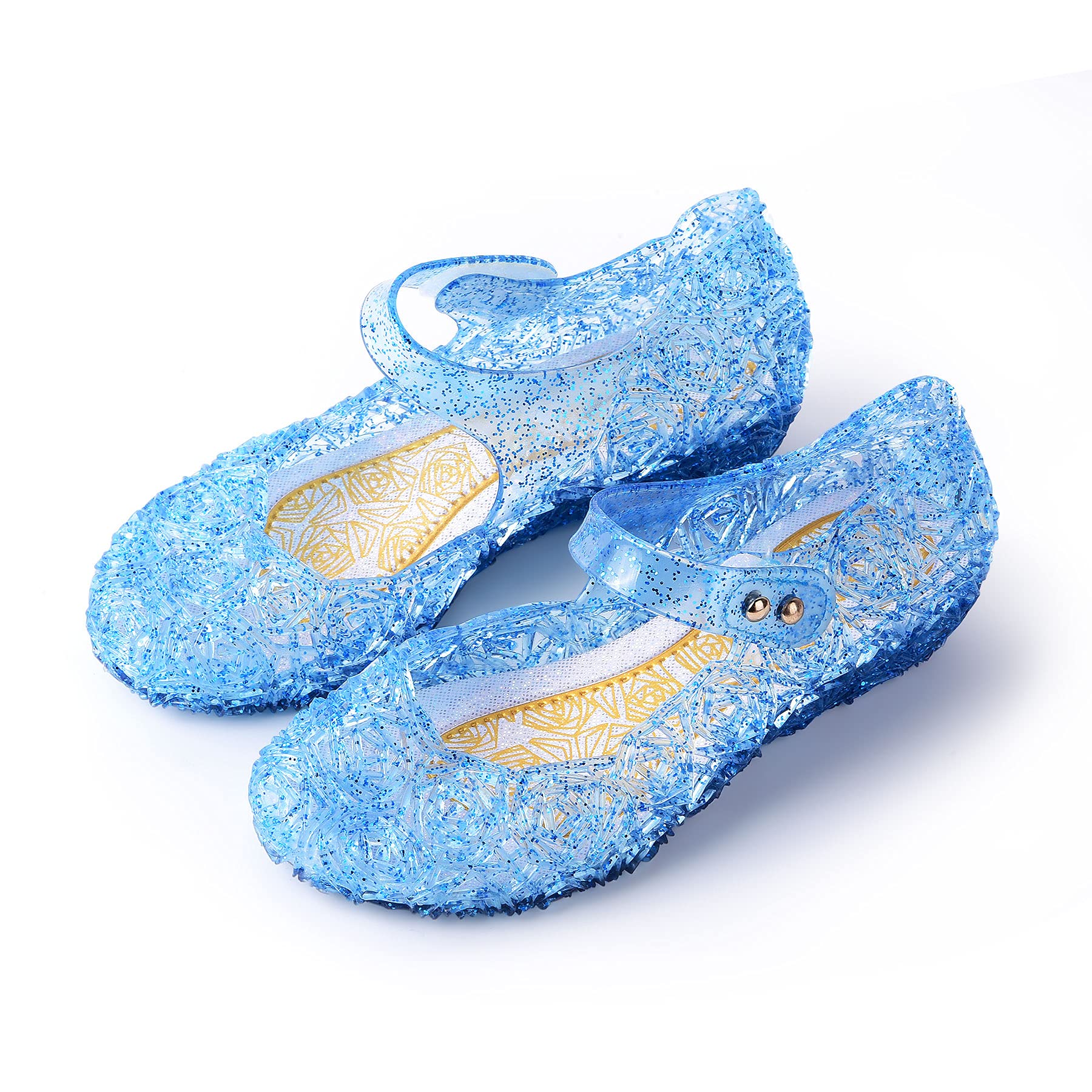 **JerrisApparel Girls Princess Sandals – Sparkly Jelly Mary Jane Shoes for Cosplay, Party & Dress-Up | Comfortable Flats for Kids, Toddlers & Little Girls**    *(Perfect for Halloween, Birthday Parties, Themed Events & Playtime!)*