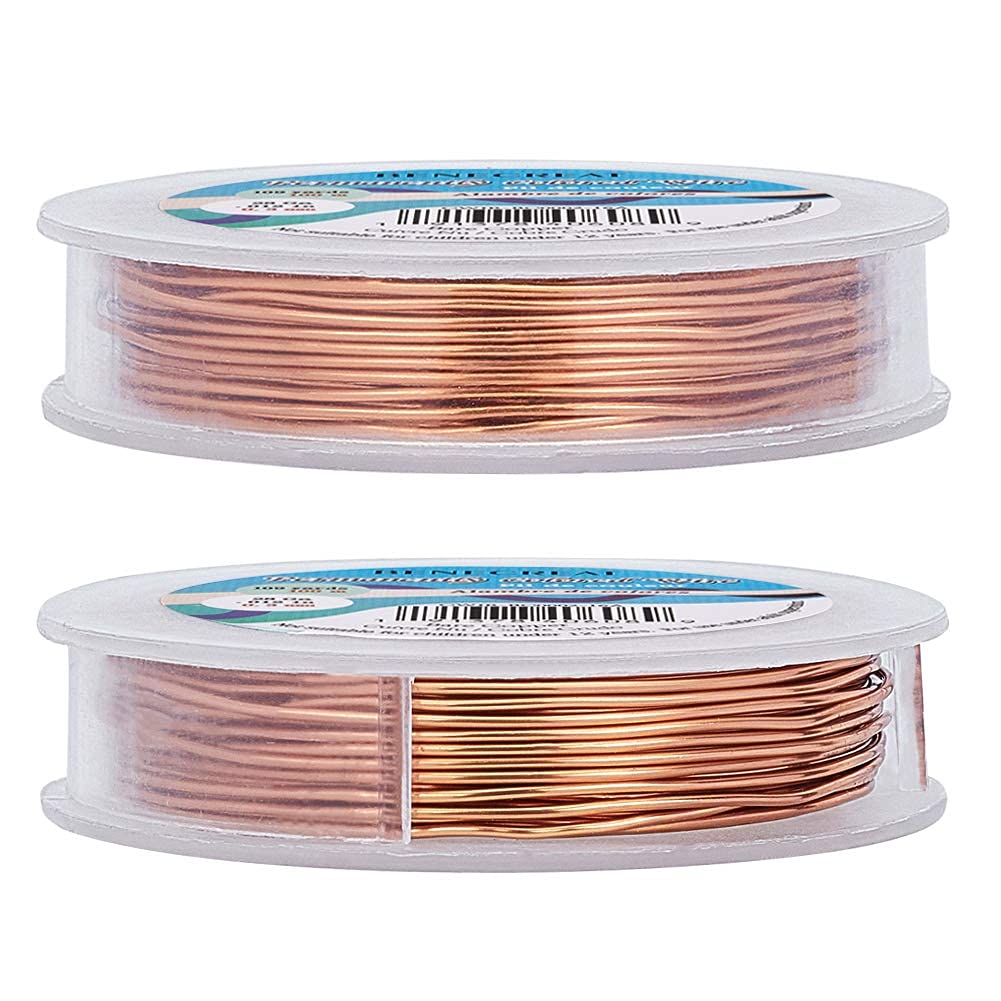 BENECREAT 18 Gauge Bare Copper Wire with Oil Coated - Solid Pure Copper Craft Wire for Jewelry Making, DIY Beading & Wire Wrapping (33 Feet/11 Yards) - Perfect for Handmade Bracelets, Necklaces & Artisan Crafts