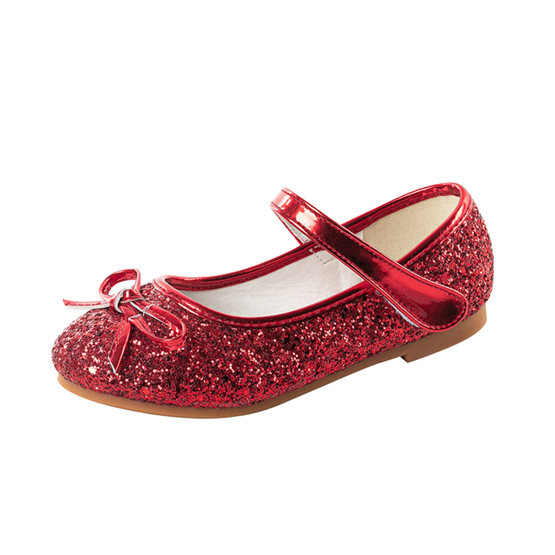 TN TANGNEST Girls Princess Shoes - Sparkly Sequined Bowknot Mary Jane Flats for Wedding, Party, Cosplay & Dress Up | Perfect for Birthday Celebrations, Pageants & Special Occasions