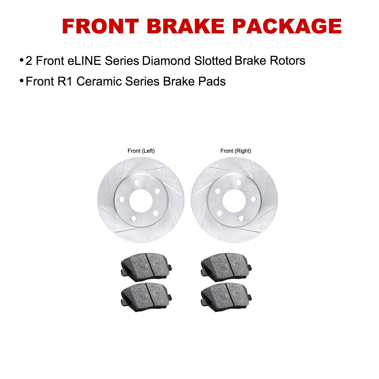 R1 Concepts Premium Front Brake Kit - Ceramic Brake Pads & Rotors for 1991-1996 Dodge Dakota | High-Performance Braking System for Trucks & SUVs | Ideal for Daily Commuting, Towing & Off-Road Adventures