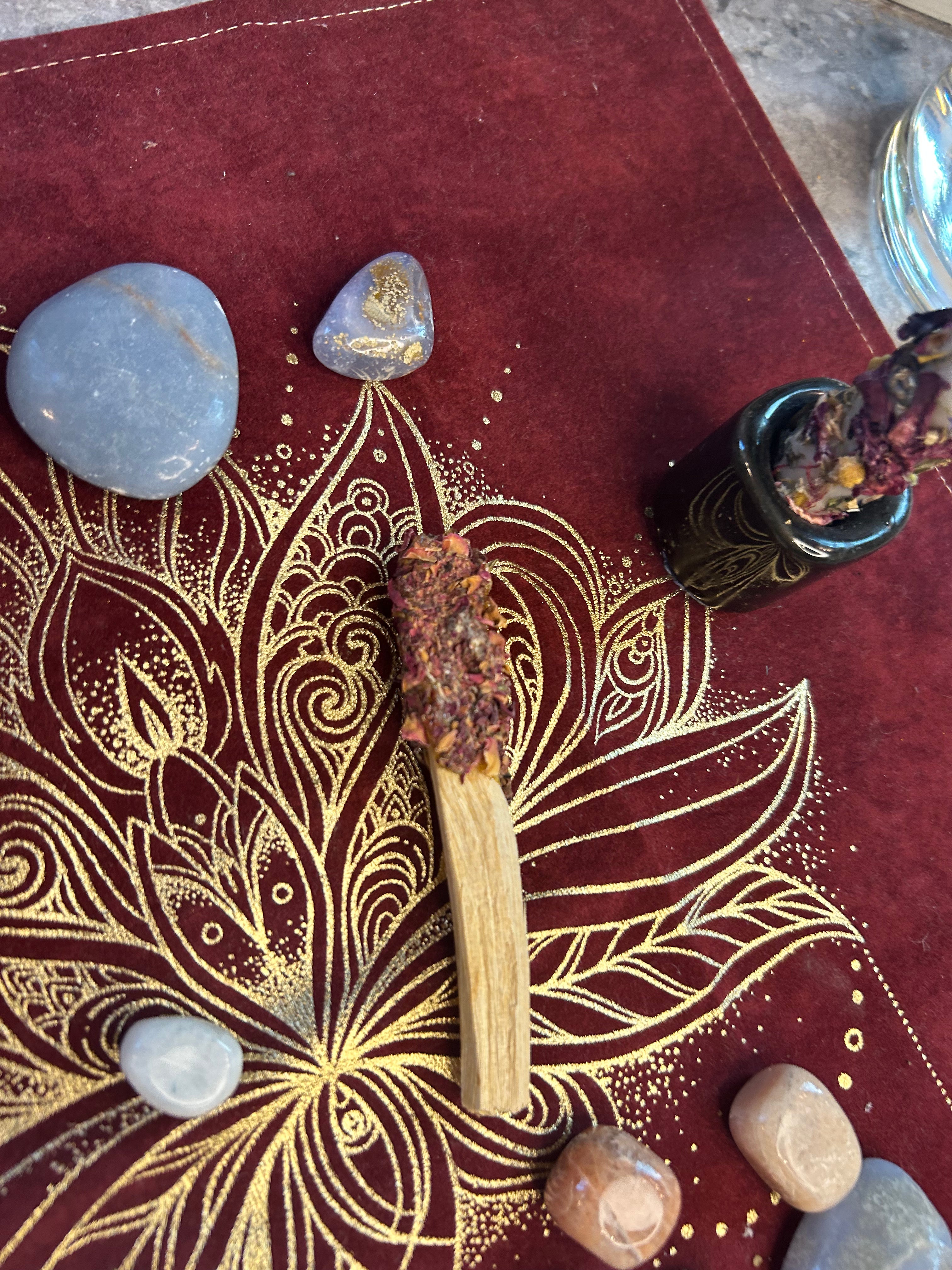 Premium Palo Santo Sticks Dipped in Copal & Rolled in Rose Petals - Natural Incense for Meditation, Yoga, Aromatherapy & Spiritual Cleansing